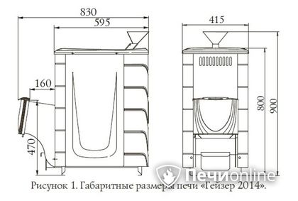 Дровяная печь-каменка TMF Гейзер 2014 Inox ДН КТК ЗК антрацит в Новом Уренгое