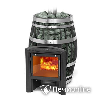 Дровяная банная печь TMF Саяны XXL 2015 Carbon Витра с закрытой каменкой в Новом Уренгое